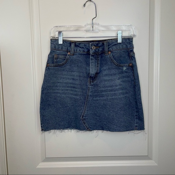 Wild Fable Raw Hem Jean Skirt Sz 4 - Picture 15 of 16